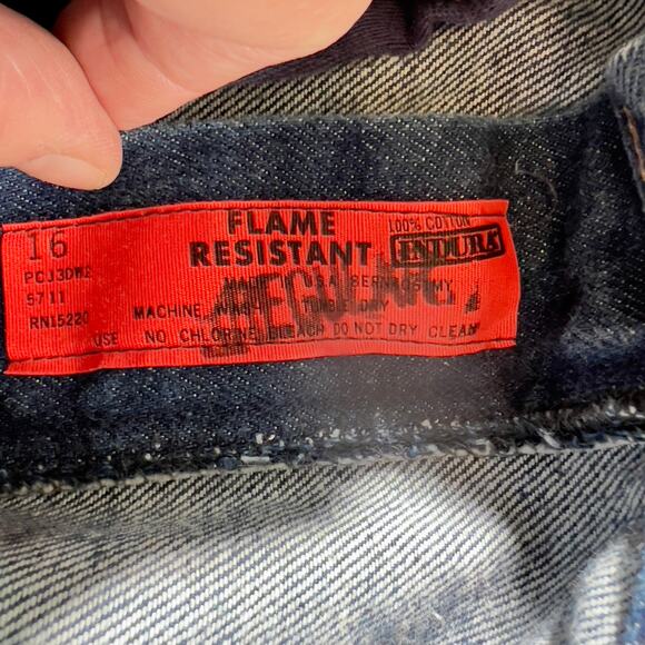 Bulwark FR Flame Resistant Jeans Woman's 16 (30W 28L) Dark Wash Workwear - Picture 10 of 11